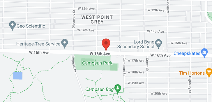map of 4163 W 16TH AVENUE